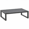 Rechthoekige aluminium tuintafel 120 x 70 x 40 cm antraciet