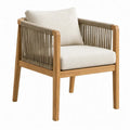 Fauteuil met armleuningen 67 x 75 x 78 cm naturel/taupe/beige