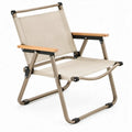 Opvouwbare kampeerstoel met armleuningen, 58 x 62 x 80 cm, beige