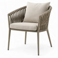 Terrasstoel met armleuningen 62 x 65 x 84 cm Taupe/Beige
